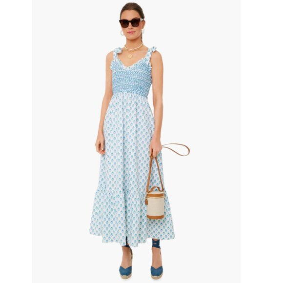 PINK CITY PRINTS Mint Meadow Jessica Dress, L NWT - Picture 1 of 13